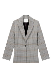 Приталенный клетчатый жакет Maje