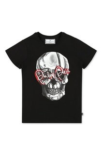 Черная футболка с принтом-черепом Philipp Plein