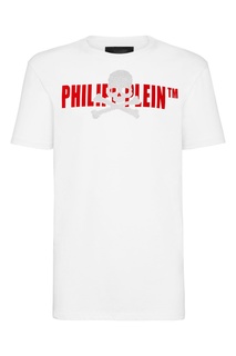 Хлопковая футболка с черепом Philipp Plein