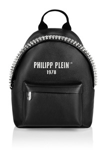 Черный рюкзак из фактурной кожи Philipp Plein