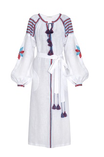 Льняное платье-макси белое Vita Kin