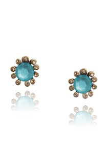 Серьги из позолоченной меди Oscar de la Renta
