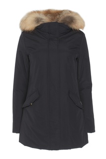 Парка на пуху с мехом енота и кролика Woolrich