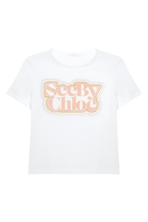 Хлопковая футболка See by Chloé