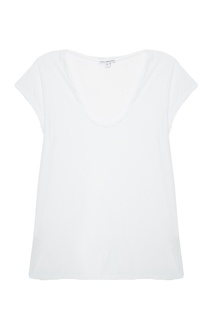 Белая футболка из хлопка James Perse