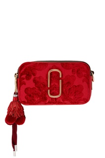Кожаная сумка с бархатом Snapshot красная The Marc Jacobs