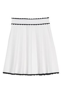 Белая юбка с контрастной отделкой Sandro