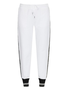 Белые брюки-джоггеры с отделкой Ermanno Scervino