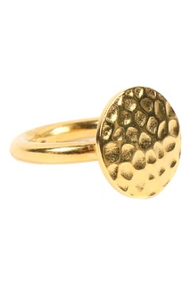 Золотистое металлическое кольцо Jil Sander