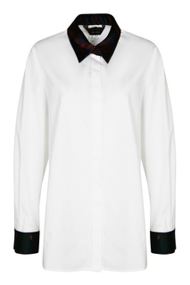 Белая рубашка с контрастной отделкой Marina Rinaldi
