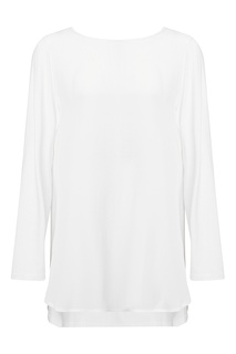 Белая блузка с асимметричным низом Marina Rinaldi