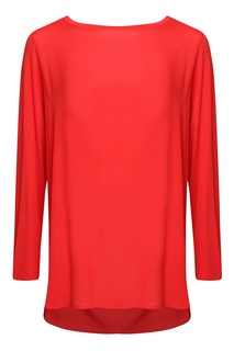Красная блузка с асимметричным низом Marina Rinaldi