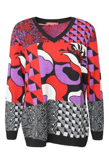 Пуловер с комбинированными узорами Marina Rinaldi
