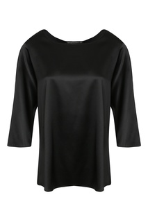 Черная шелковая блузка Marina Rinaldi