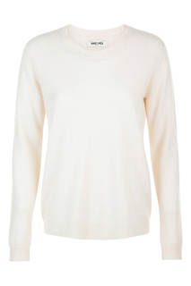 Пуловер белого цвета с надписью на спине MAX & MOI