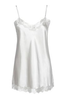 Жемчужно-серая блузка-комбинация с кружевом MAX & MOI