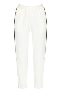 Белые трикотажные брюки с лампасами Ermanno Scervino