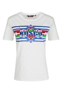 Белая футболка с разноцветным логотипом Bosco Fresh