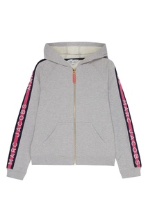 Серое худи на молнии Little Marc Jacobs