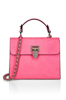 Розовая кожаная сумка Philipp Plein