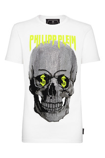 Белая футболка с черепом Philipp Plein