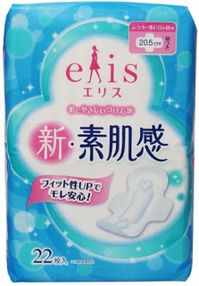 Elis, Женские гигиенические прокладки Shin-Suhadakan, дневные, для нормальных и обильных выделений, 22 шт