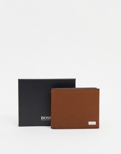 Кожаный бумажник BOSS Business Crosstown-Коричневый
