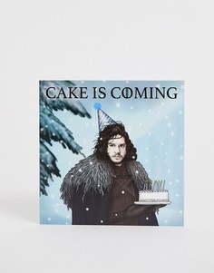 Поздравительная открытка ко дню рождения "cake is coming" WACTT-Мульти Central 23
