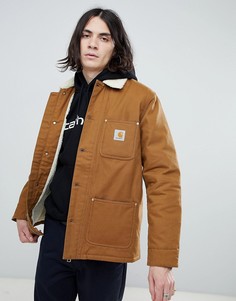 Коричневое пальто с подкладкой из искусственного меха Carhartt WIP Phonix-Коричневый