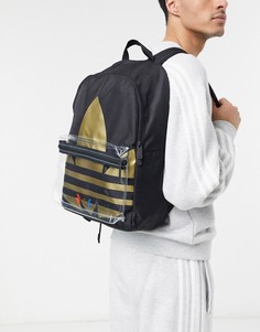 Черный рюкзак с логотипом-трилистником и карманом adidas Originals