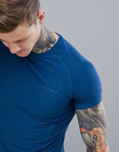 Синяя меланжевая обтягивающая футболка из быстросохнущей ткани ASOS 4505-Синий