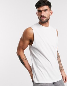 Белый топ без рукавов New Look