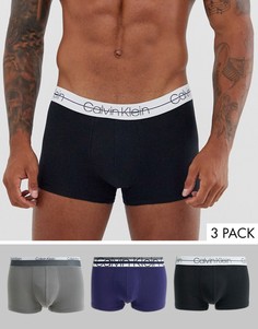 Набор из 3 эластичных хлопковых боксеров-брифов Calvin Klein-Мульти