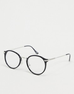 Круглые очки с прозрачными стеклами Jeepers Peepers-Черный