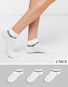 Набор белых носков Reebok - 3 пары-Белый