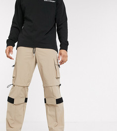 Нейлоновые брюки со вставками COLLUSION-Коричневый