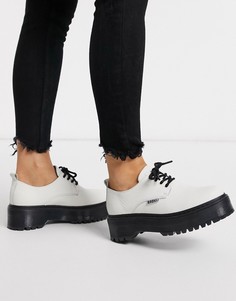 Кожаные туфли на массивной подошве со шнуровкой Bronx-Белый