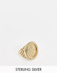 Позолоченное кольцо с гравировкой Chained & Able-Золотой