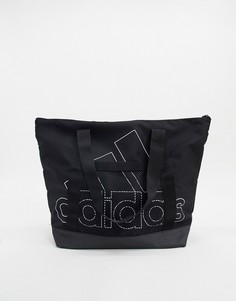 Черная сумка-тоут с сетчатой отделкой adidas-Черный