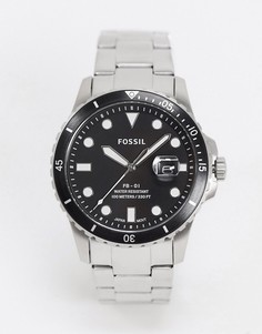 Наручные часы с черным циферблатом Fossil Fb-01 FS5652-Серебряный