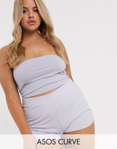 Шорты ASOS DESIGN Curve-Фиолетовый