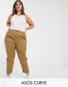Чиносы ASOS DESIGN Curve-Бежевый