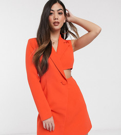 Эксклюзивное оранжевое платье-пиджак с одним рукавом 4th + Reckless Petite-Оранжевый