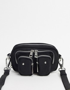 Черная сумка через плечо с цепочкой Nunoo-Черный