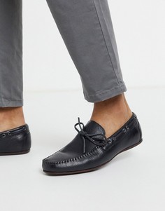 Черные мокасины из мягкой кожи ASOS DESIGN-Черный цвет