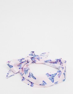 Фиолетовый платок с принтом бабочек ASOS DESIGN