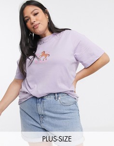 Oversized-футболка с принтом Daisy Street Plus-Фиолетовый