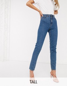 Синие джинсы в винтажном стиле с завышенной талией Vero Moda Tall-Синий