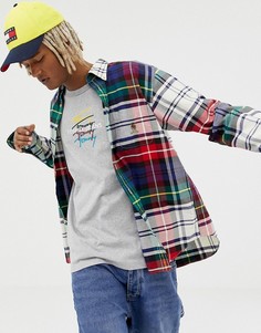Рубашка в клетку с логотипом на кармане Tommy Jeans 6.0 Limited Capsule-Темно-синий