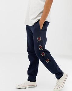 Темно-синие джоггеры с повторяющейся вышивкой логотипа Tommy Jeans 6.0 Limited Capsule-Темно-синий